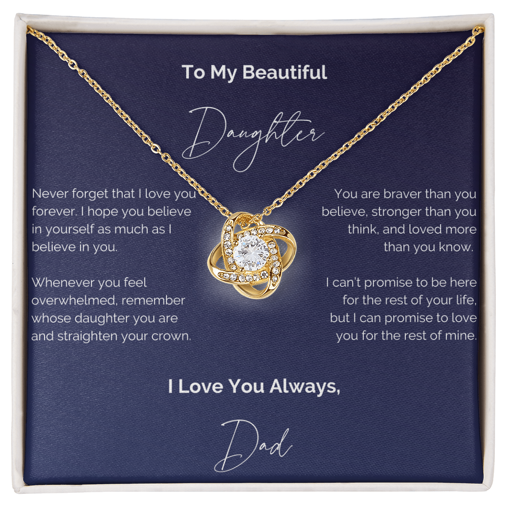 To My Beautiful Daughter Necklace