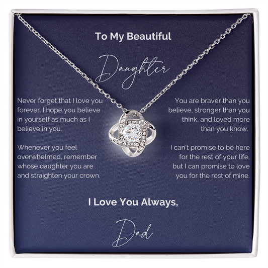 To My Beautiful Daughter Necklace