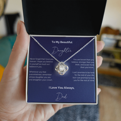 To My Beautiful Daughter Necklace
