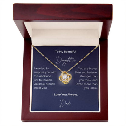 To My Daughter Necklace