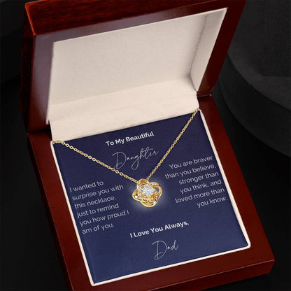 To My Daughter Necklace